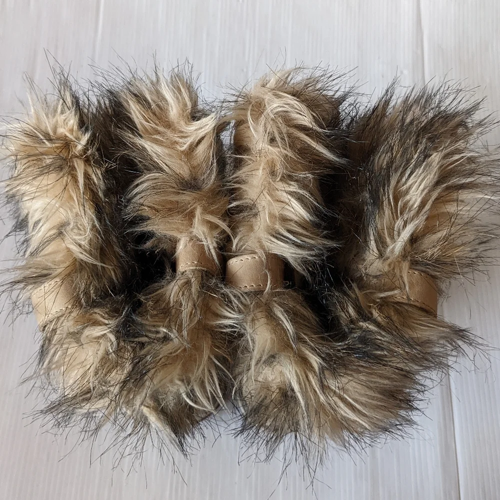 SOREL Joan of Arctic tan suede lace-up fur winter snow boots